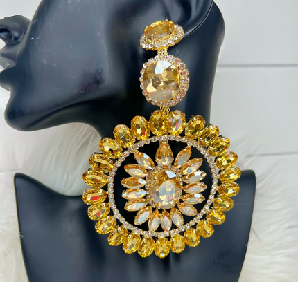 Regal Radiance statement earrings in gold