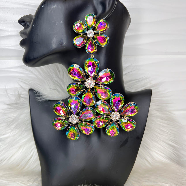 The Flower that Bloomed (Pink & Green) (Clip-ons)