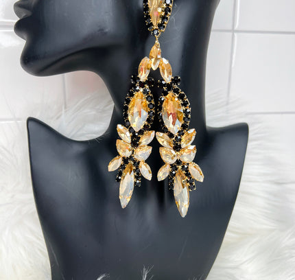 Tri-Star Drops(Black/Gold)(Clip-ons)