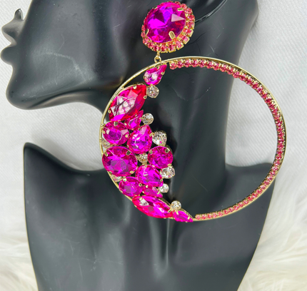 Bling Bling Hoops(Pink)
