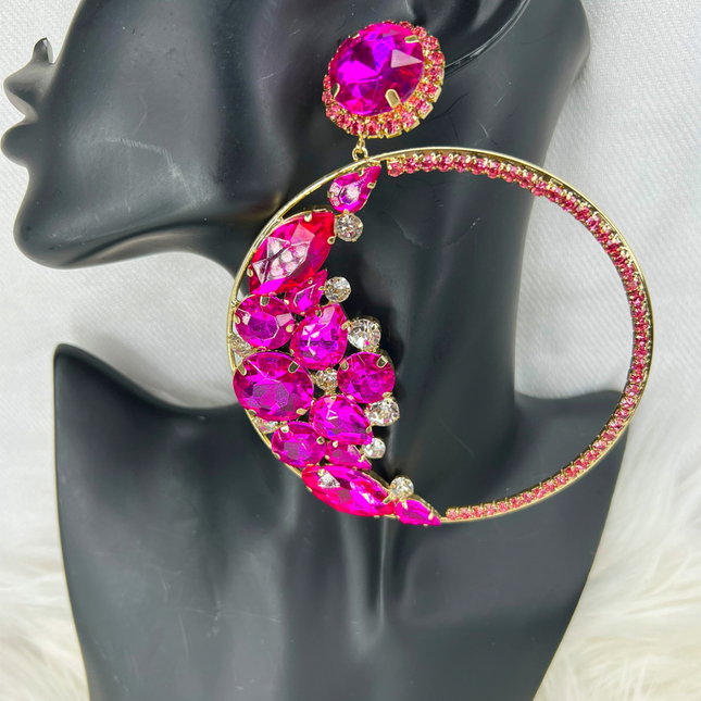 Bling Bling Hoops(Pink)